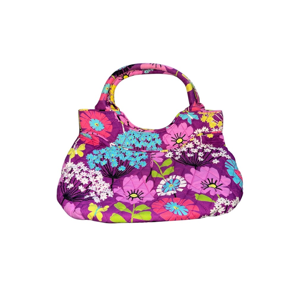 Vera Bradley Flutterby Floral Quilted Cotton Handbag Butterfly‎ Print Hobo Bag